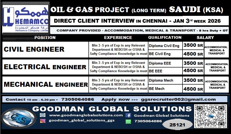 SAUDI   – LONG TERM OIL & GAS PROJECT