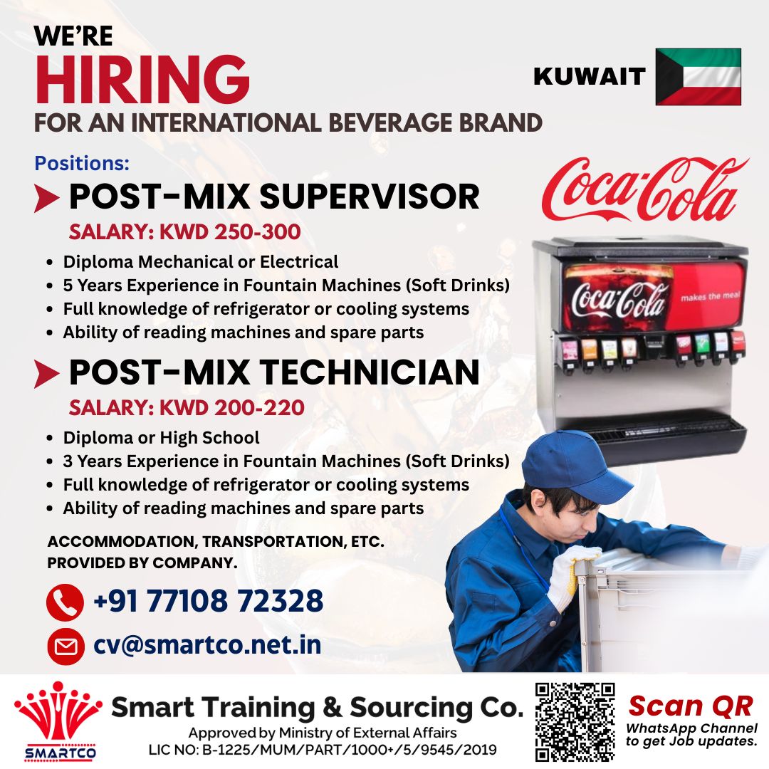 WE’RE HIRING KUWAIT FOR AN INTERNATIONAL BEVERAGE BRAND