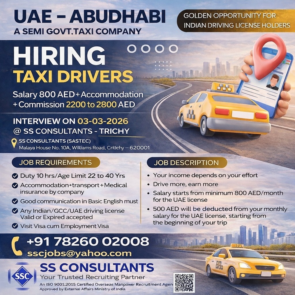Gulf Driver Job Indian Licence