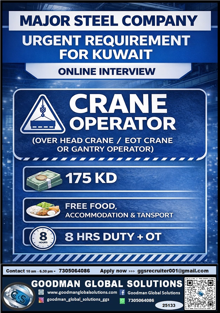 URGENT REQUIREMENT – KUWAIT (LONG TERM) ONLINE INTERVIEW – CV SHORTLISTING UNDER PROGRESS