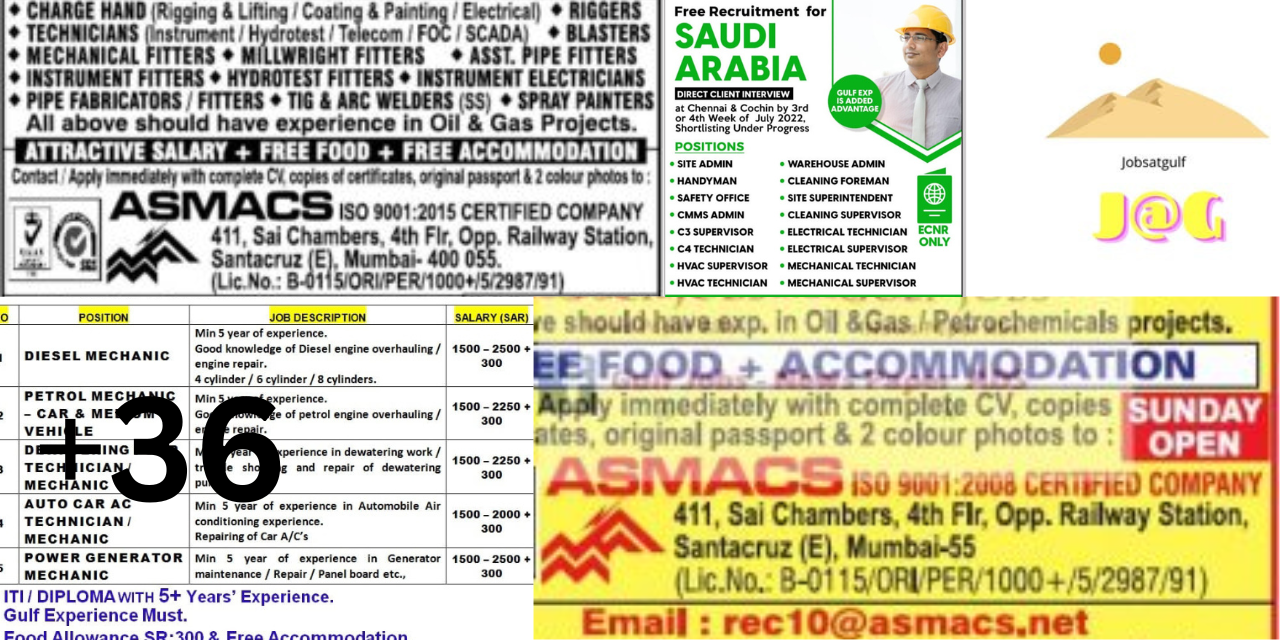 ASMACS Office Mumbai Santacruz — Qatar Shutdown Jobs & Vacancies 2026