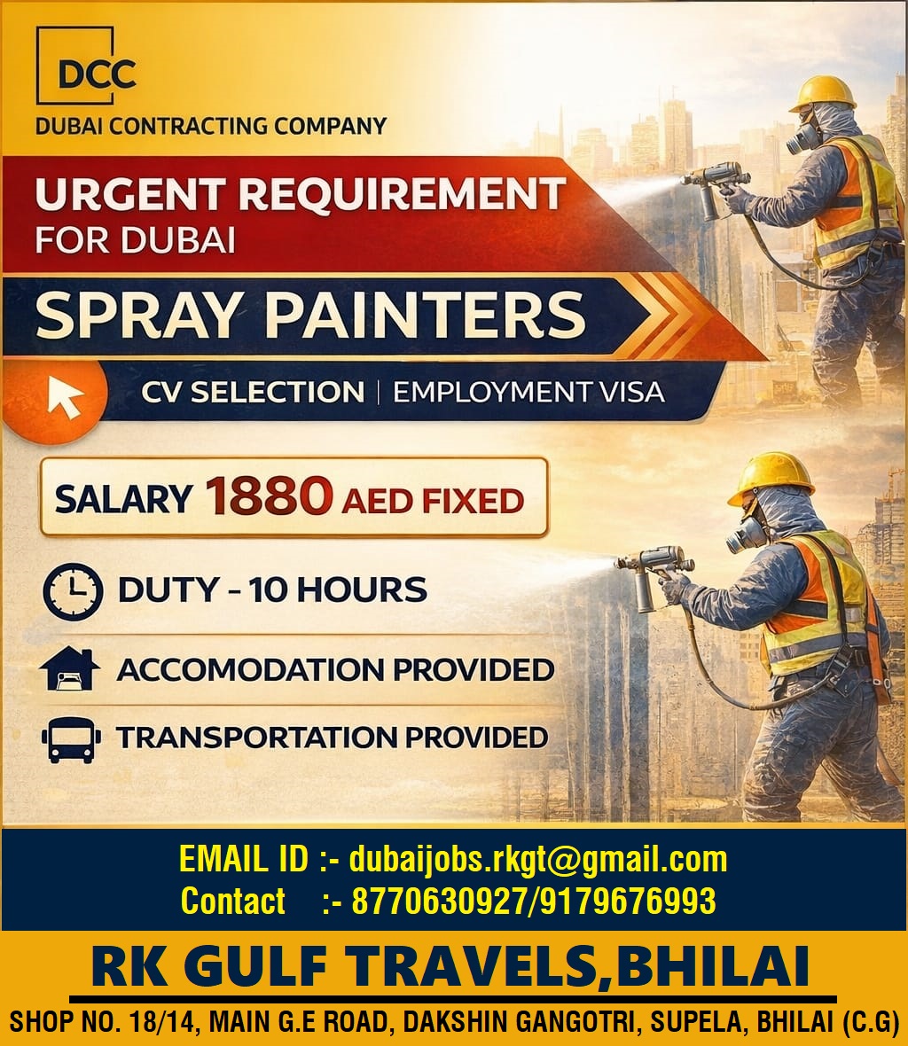HIRING FOR DUBAI CONTRACTING COMPANY – DUBAI (UAE).