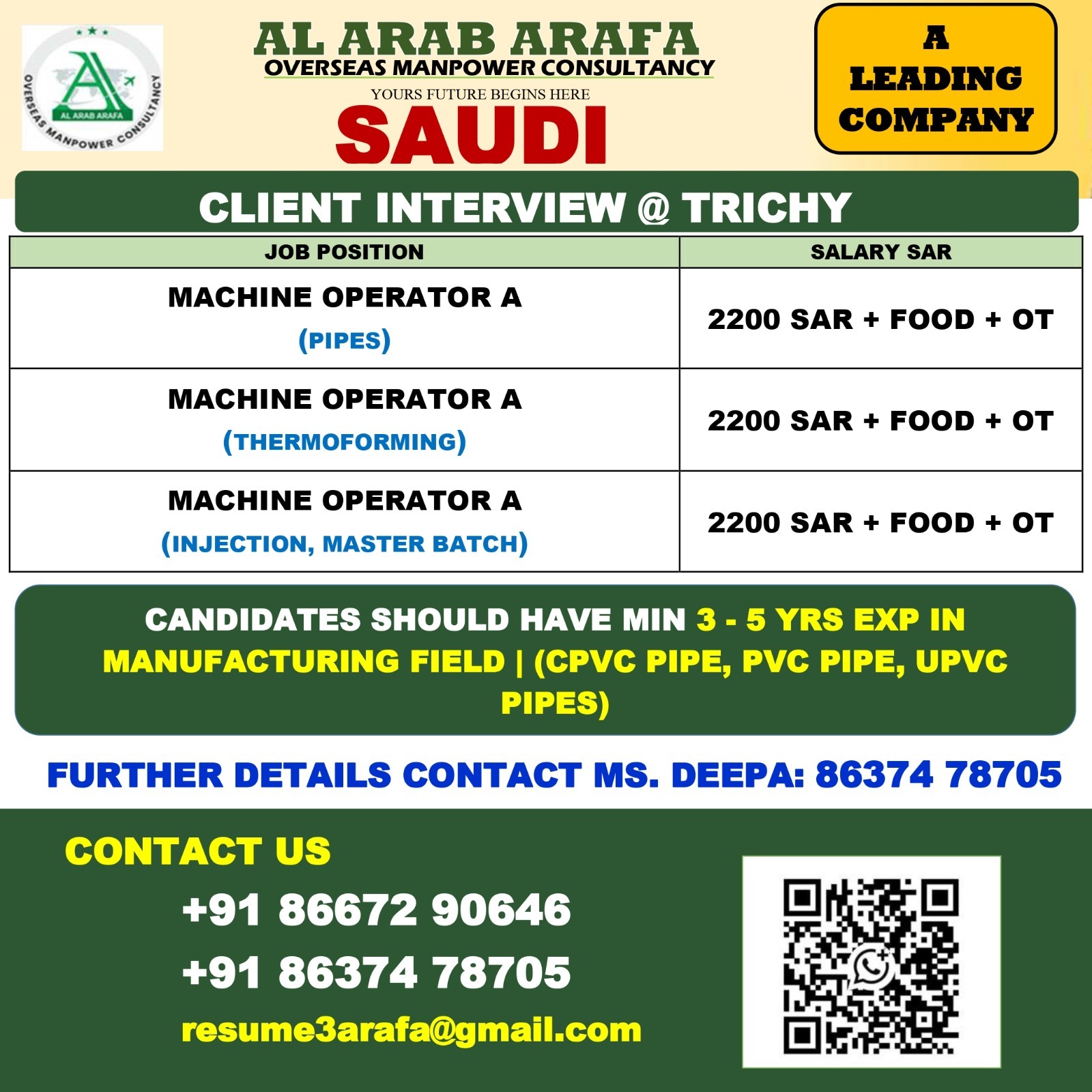 CLIENT INTERVIEW COMING SOON @ TRICHY