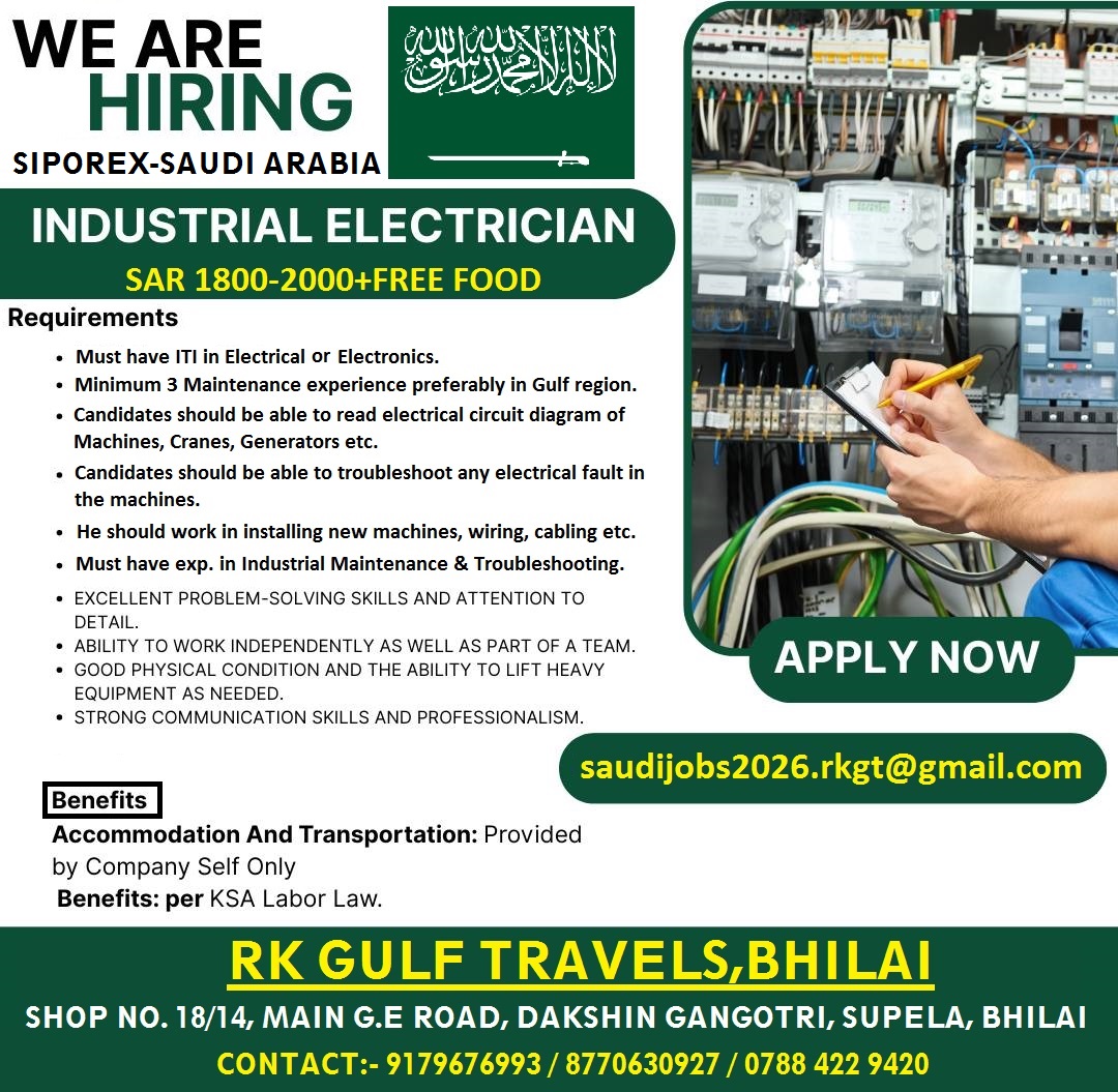 HIRING FOR A LEADING COMPANY – SIPOREX – SAUDI ARABIA 