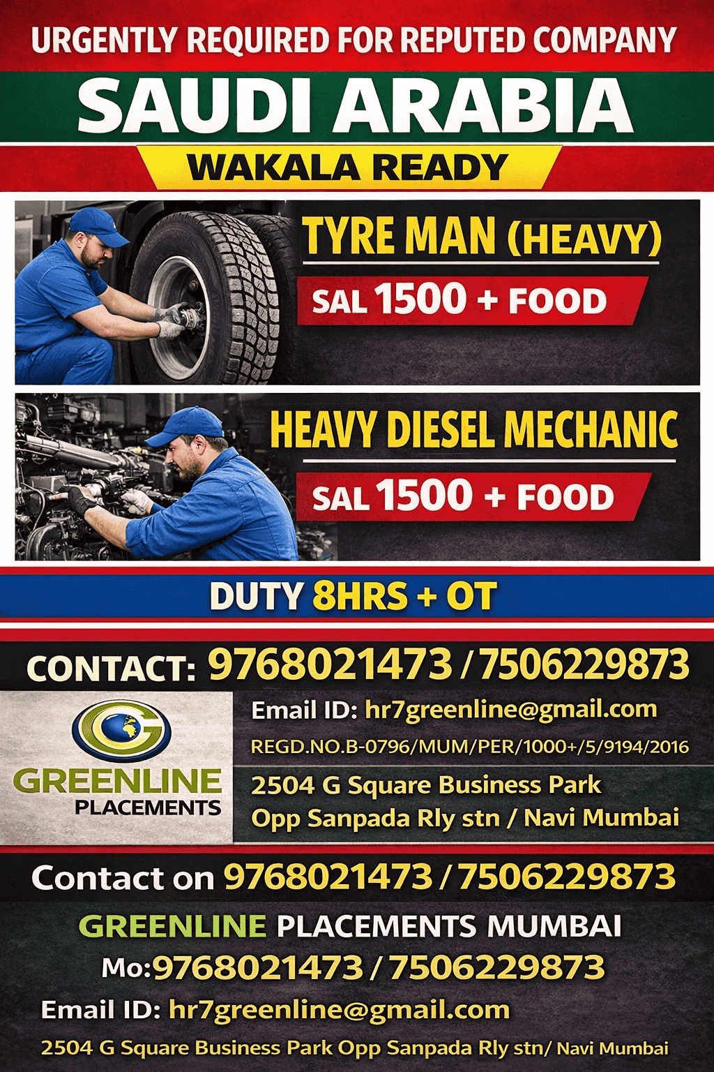 URGENTLY REQUIRED FOR REPUTED CO. KSA