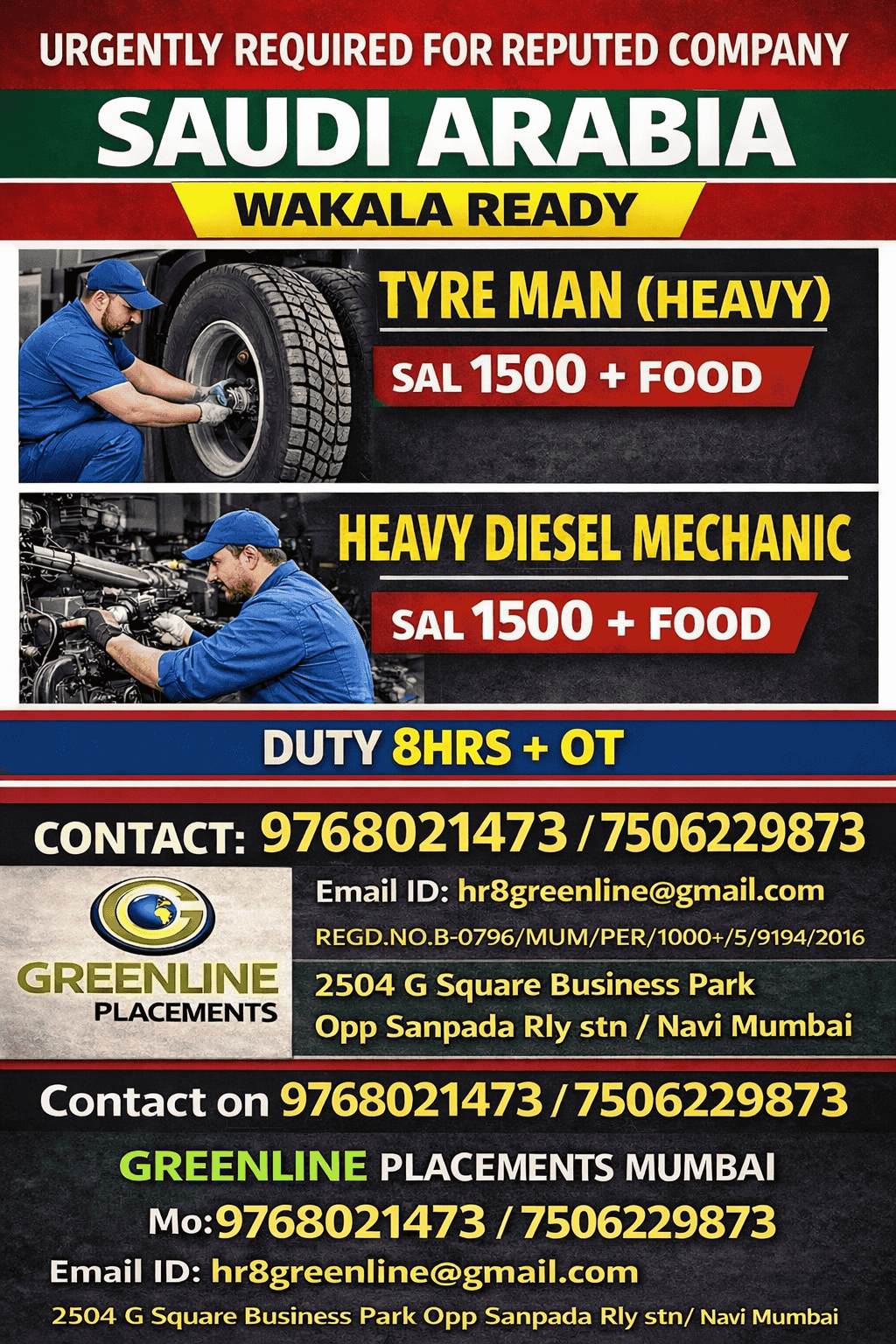 URGENTLY REQUIRED FOR REPUTED CO. KSA