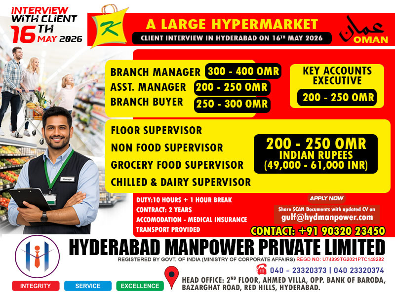 📍 Client Interview in Hyderabad on 16th May 2026