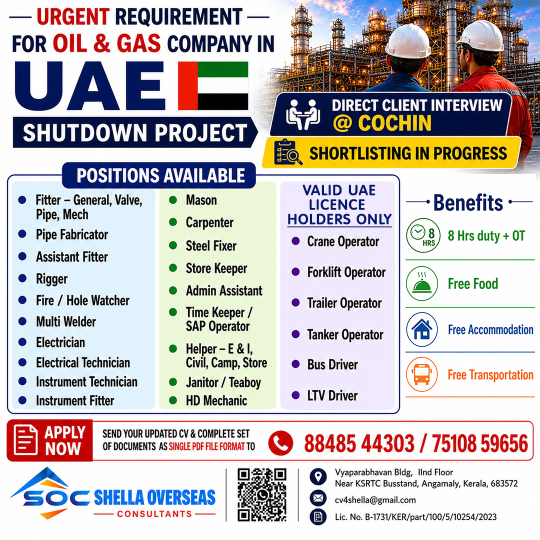 Shutdown Oil and Gas Project UAE