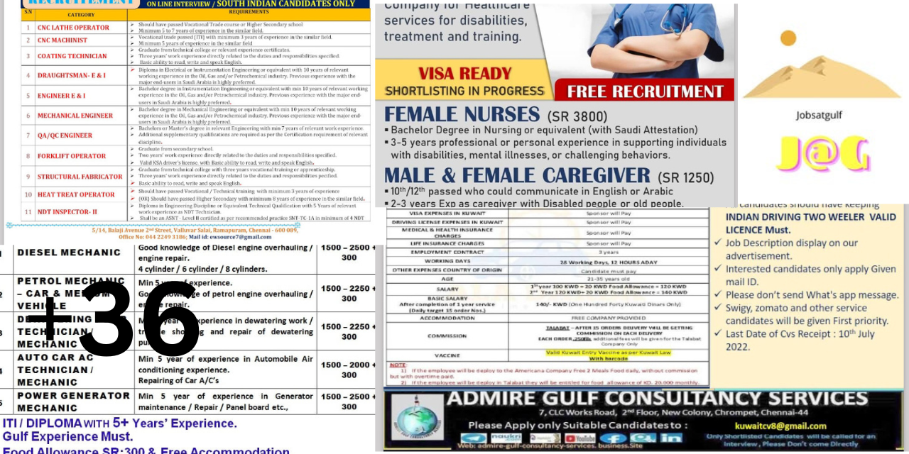 Gulf Job Walk-in Interview Kolkata 2026