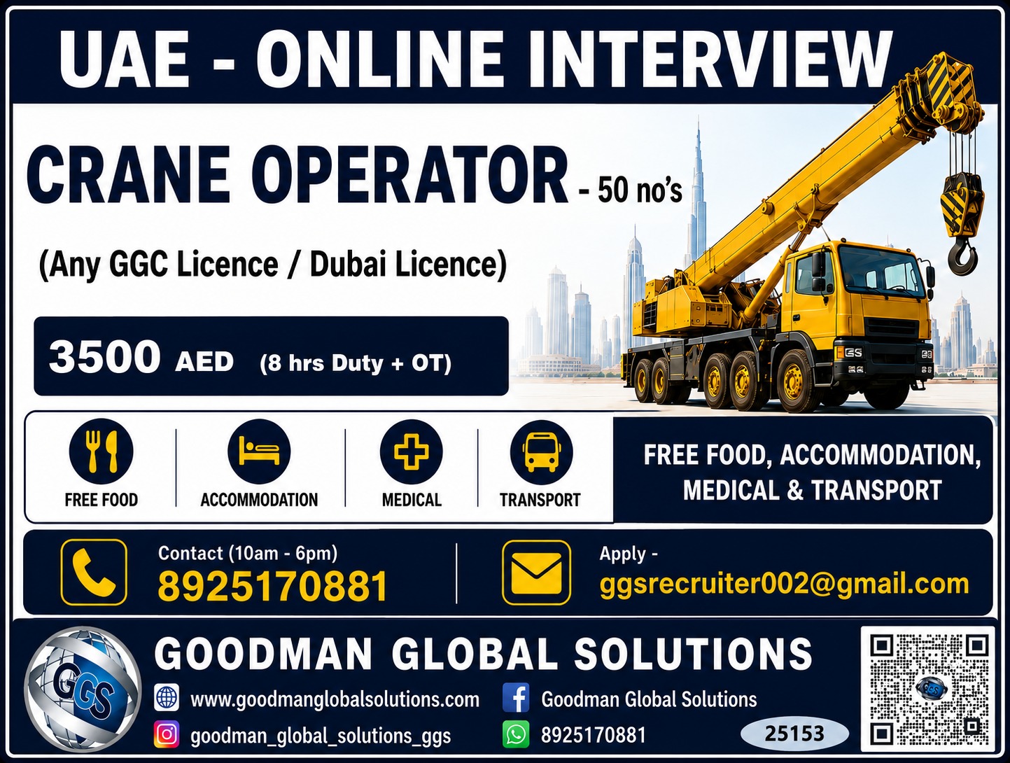 REQUIREMENT – UAE – LONG TERM ONLINE INTERVIEW -CV SHORTLISTING UNDER PROCESS