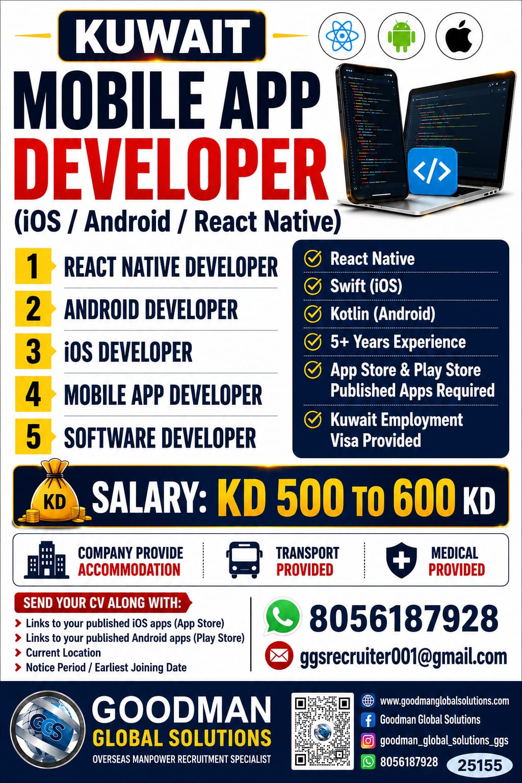 KUWAIT-MOBILE APP DEVELOPER (IOS/Android/React Native)