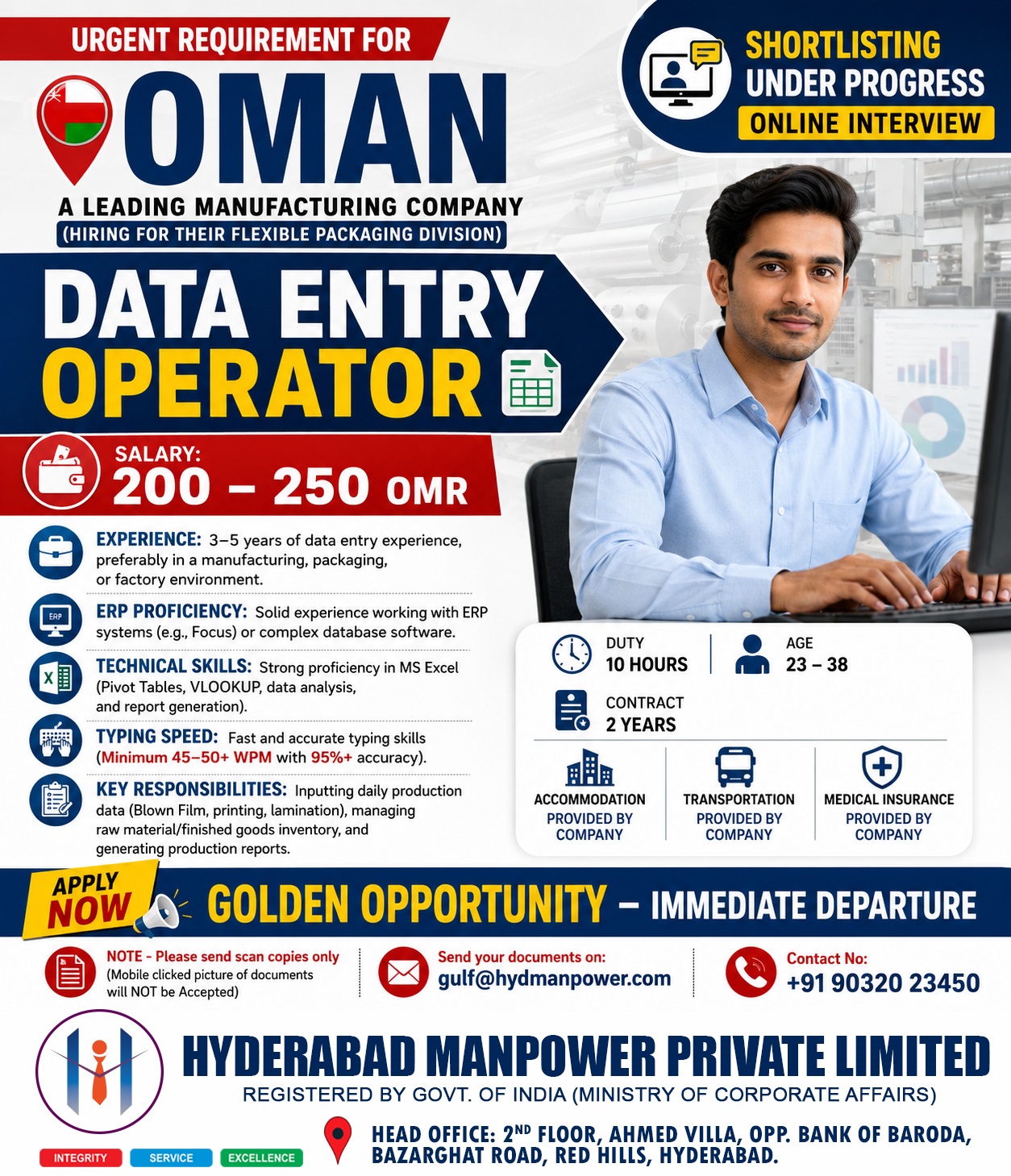 Urgent Hiring for Oman