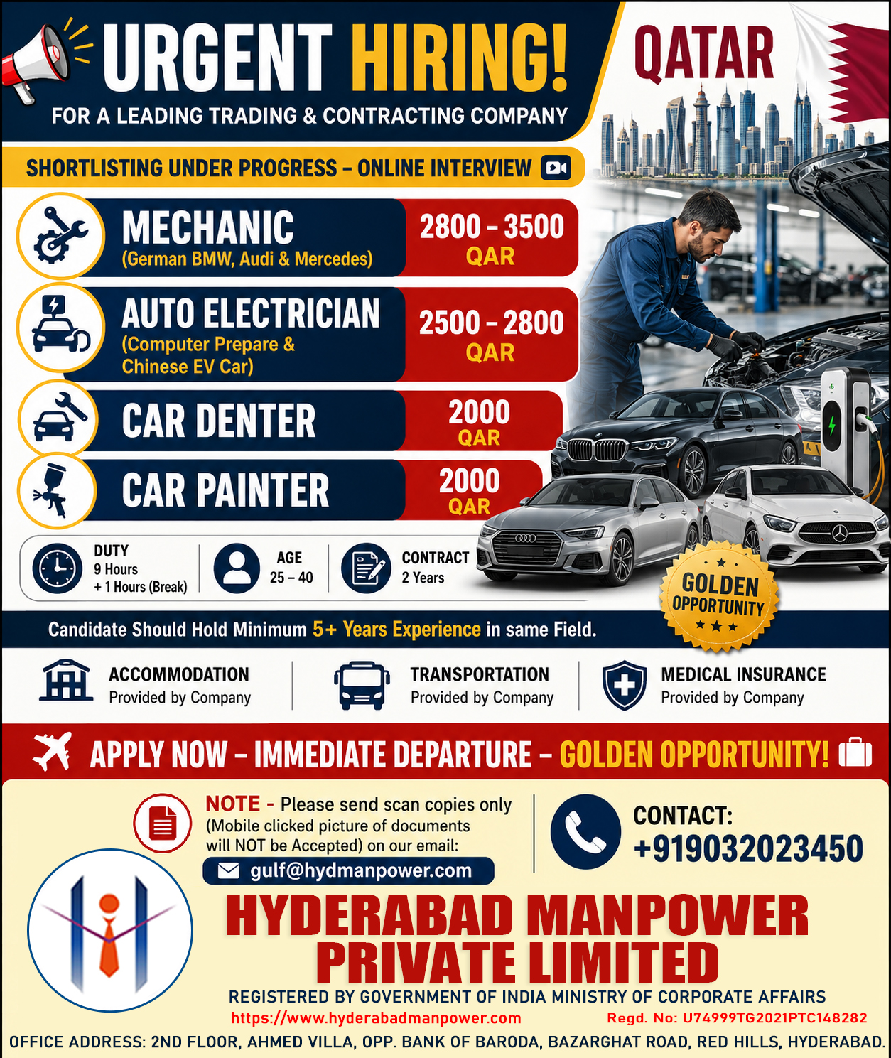 Urgent Hiring for A Leading Trading & Contracting Company – Qatar