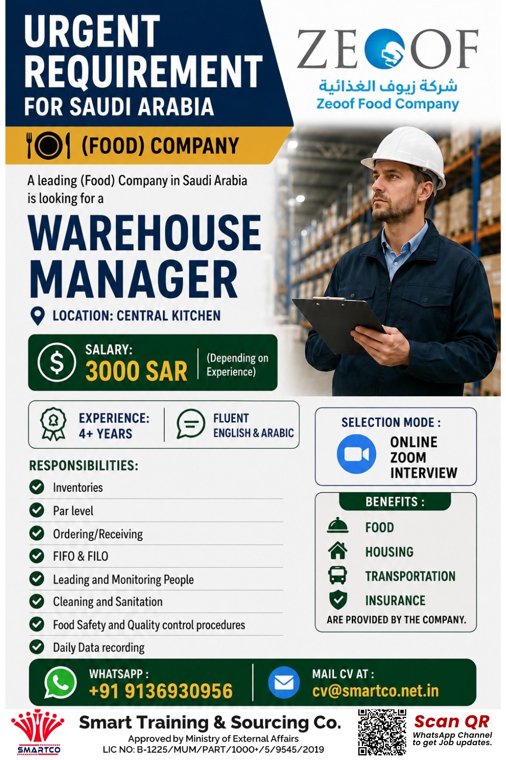 URGENT REQUIREMENT FOR SAUDI ARABIA