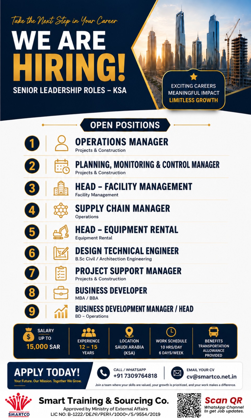 WE ARE HIRING! Senior Leadership Roles – 🇸🇦 KSA