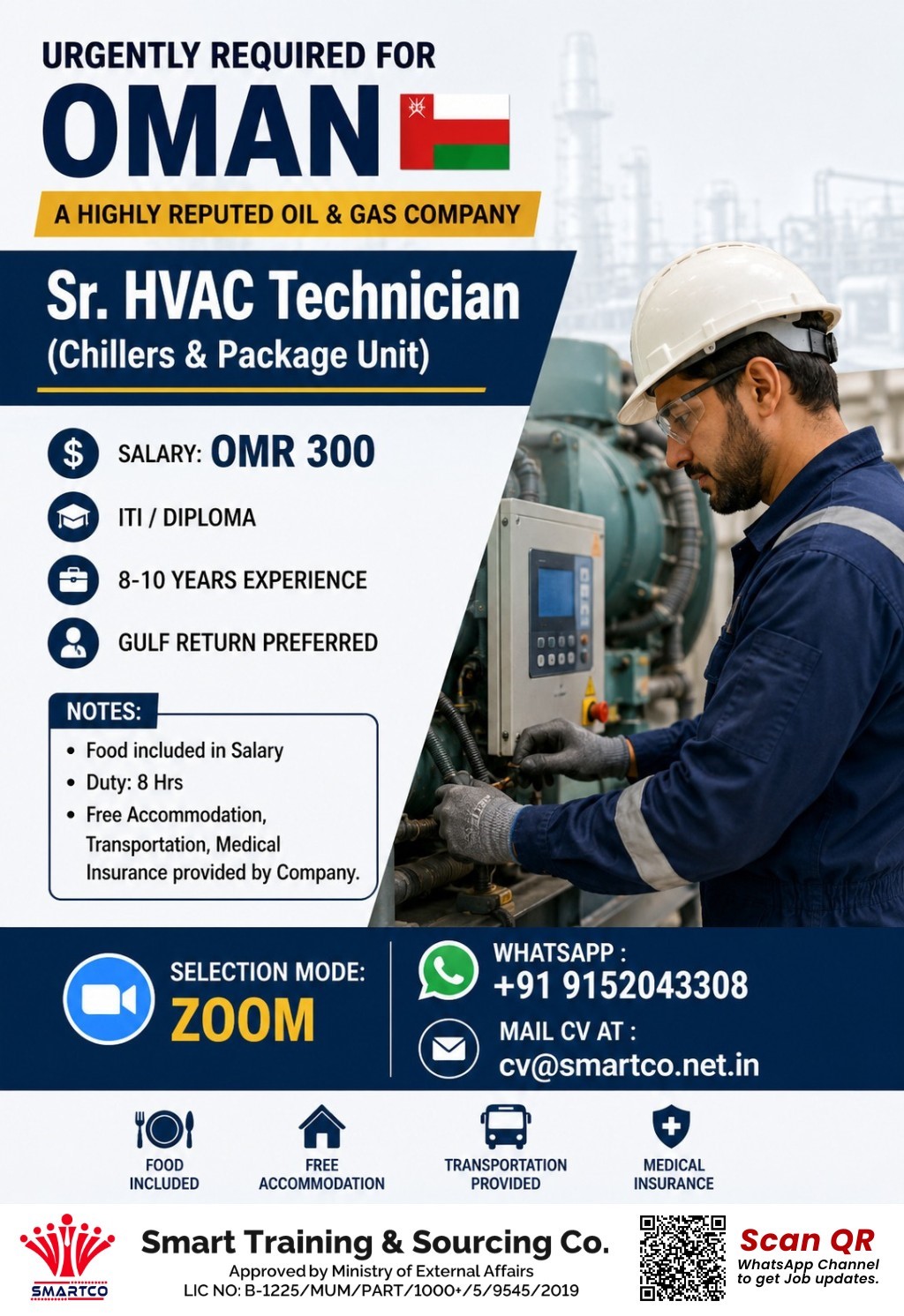 URGENTLY REQUIRED FOR OMAN  A Highly Reputed Oil & Gas Company