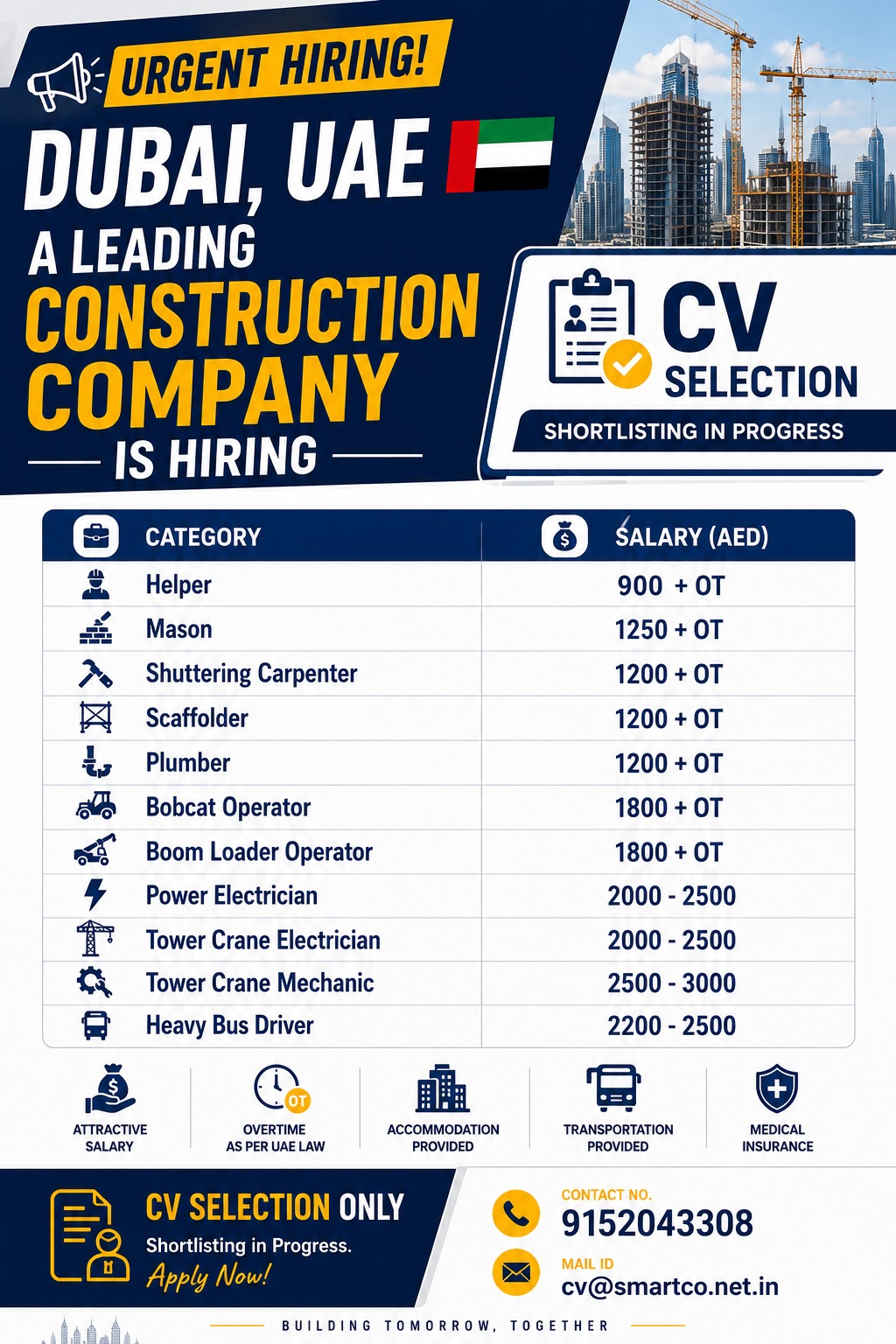 URGENT HIRING – DUBAI, UAE