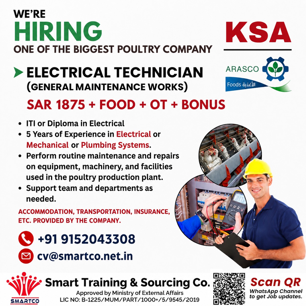 WE’RE HIRING – KSA One of the Biggest Poultry Company