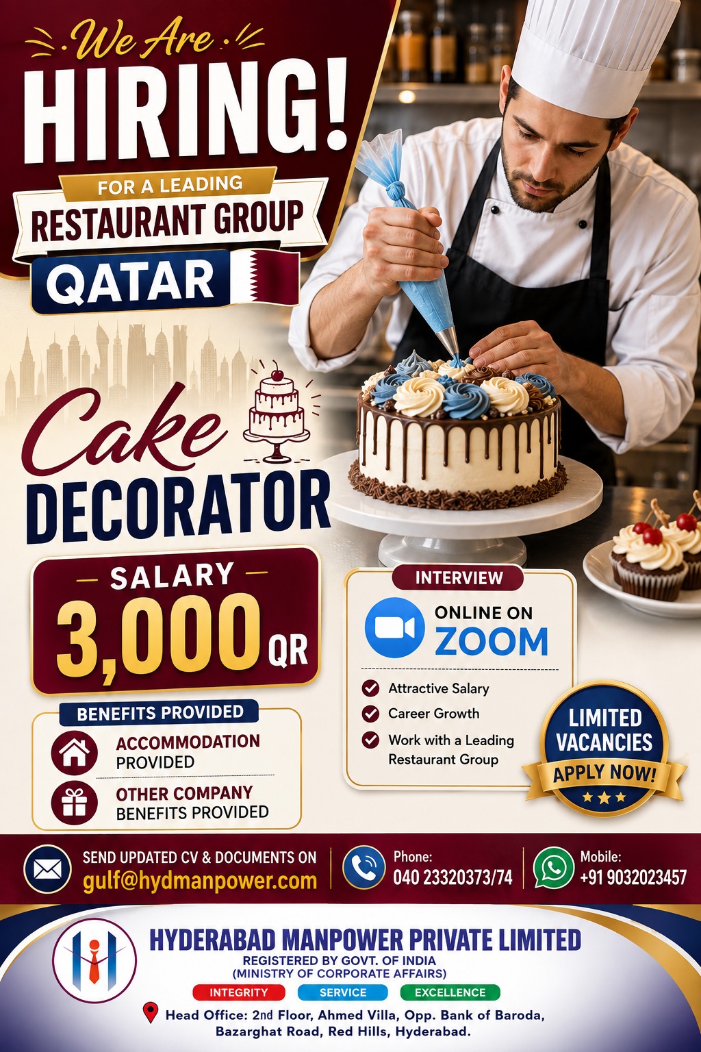 We Are Hiring for A Leading Restaurant Group