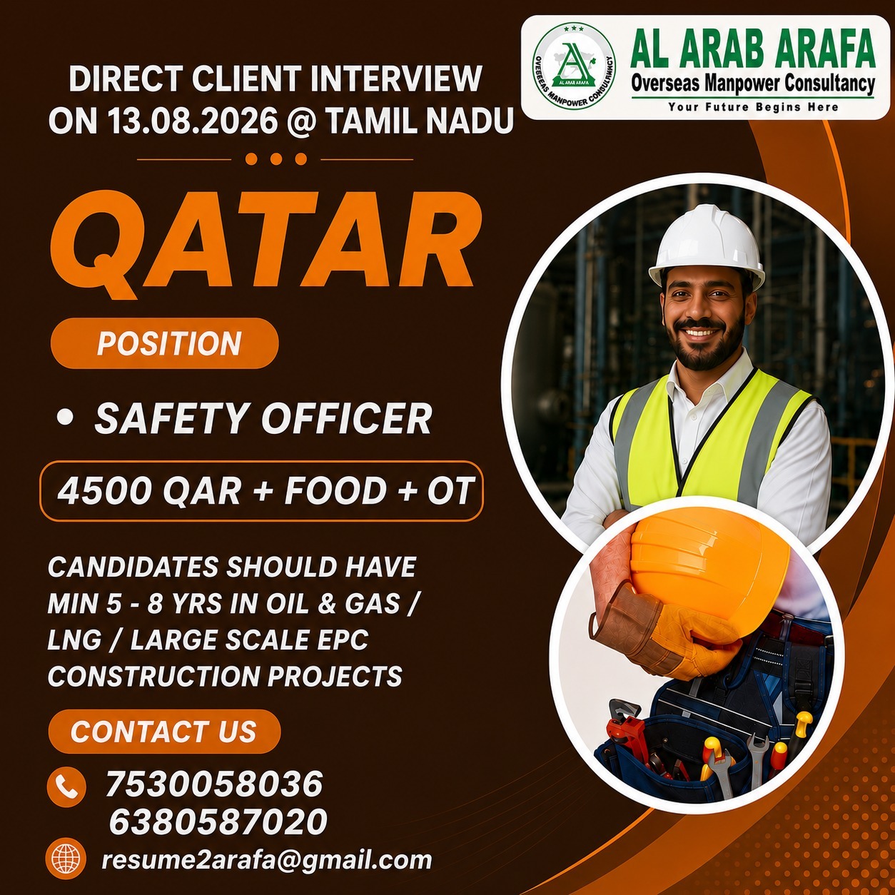 DIRECT CLEINT INTERVIEW ON 11.08.2026 @ CHENNAI