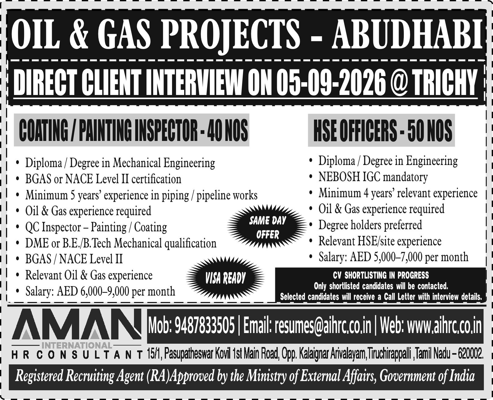 OIL & GAS PROJECTS – ABUDHABI