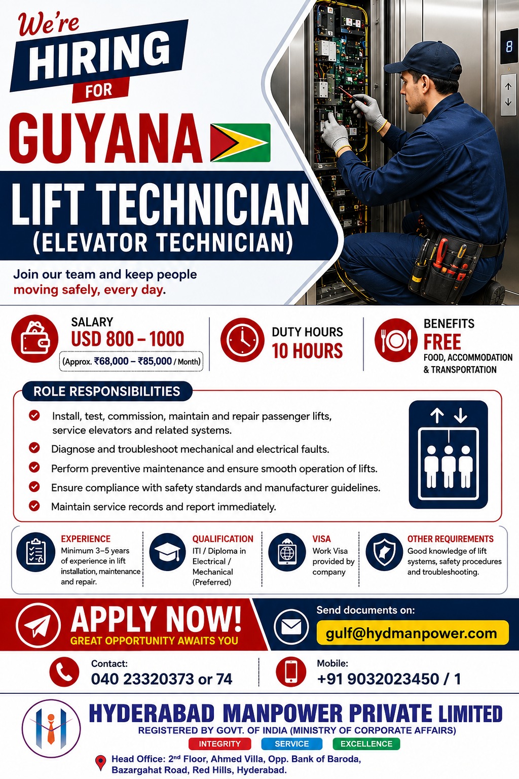 Hiring for Guyana