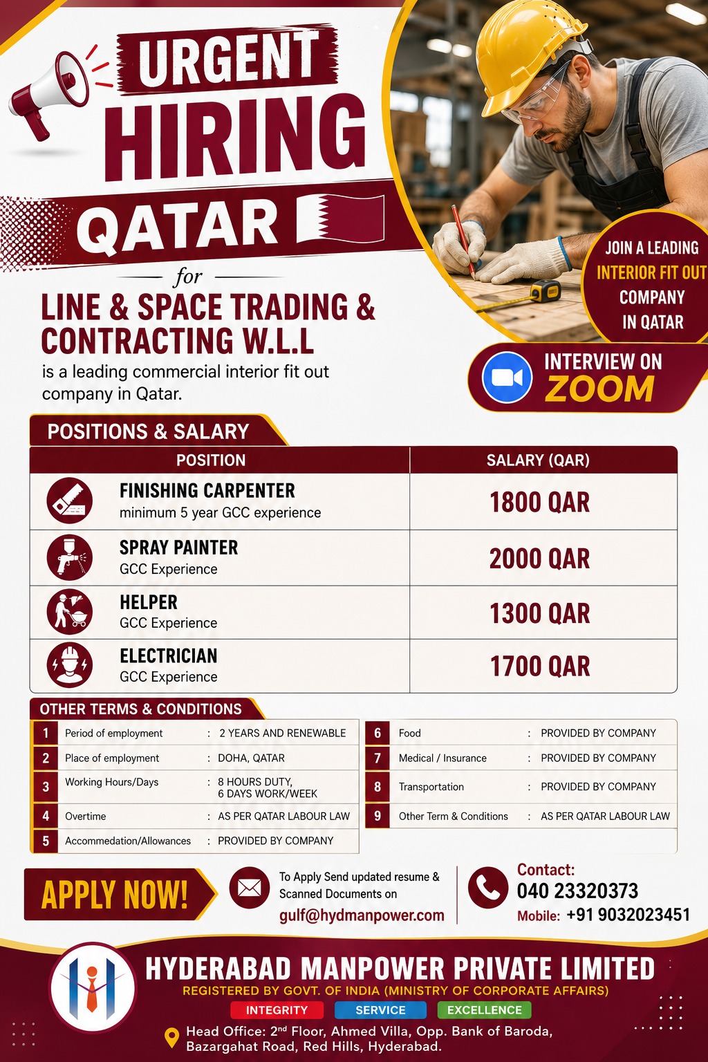 Urgent Hiring for Qatar