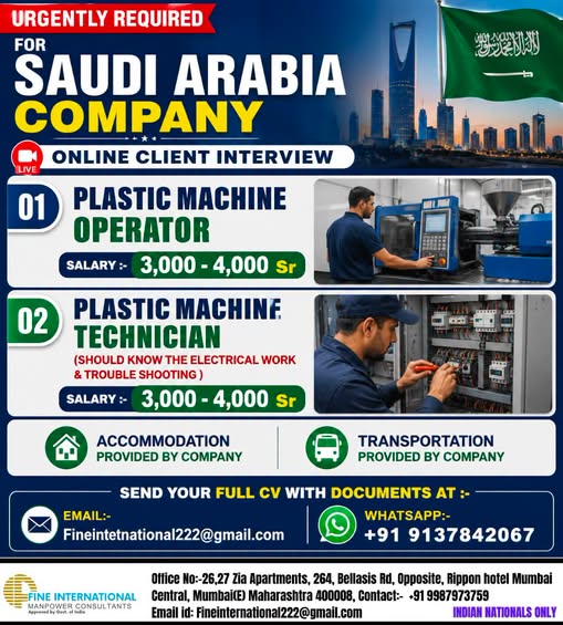 URGENTLY REQUIRED – SAUDI ARABIA    ONLINE CLIENT INTERVIEW