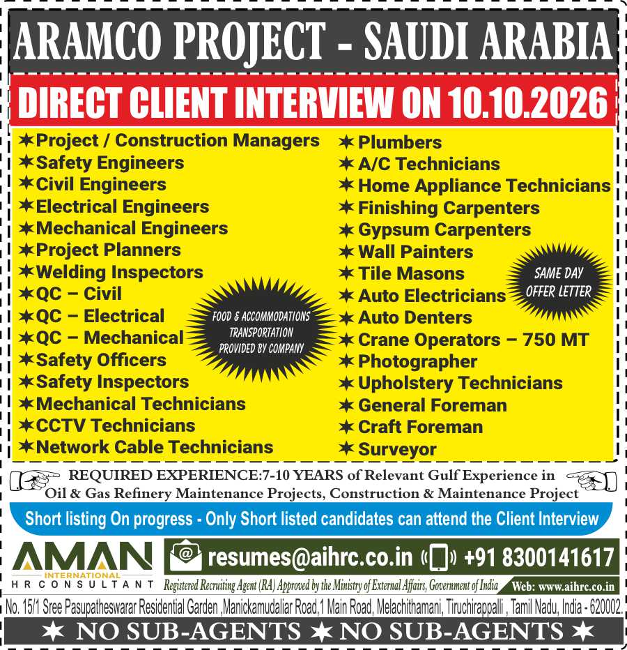 ARAMCO PROJECTS – SAUDI