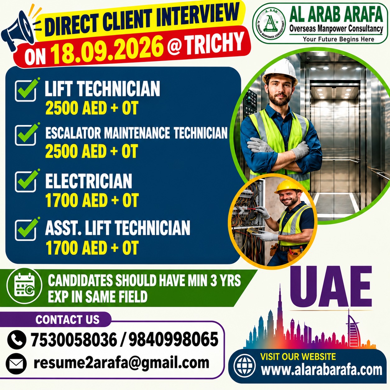 DIRECT CLIENT INTERVIEW ON 18.09.2026 @ TRICHY
