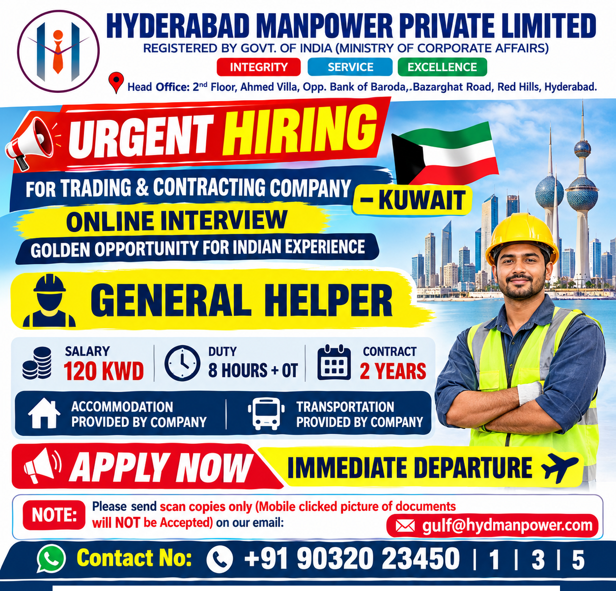 🚨 URGENT HIRING – KUWAIT 🇰🇼