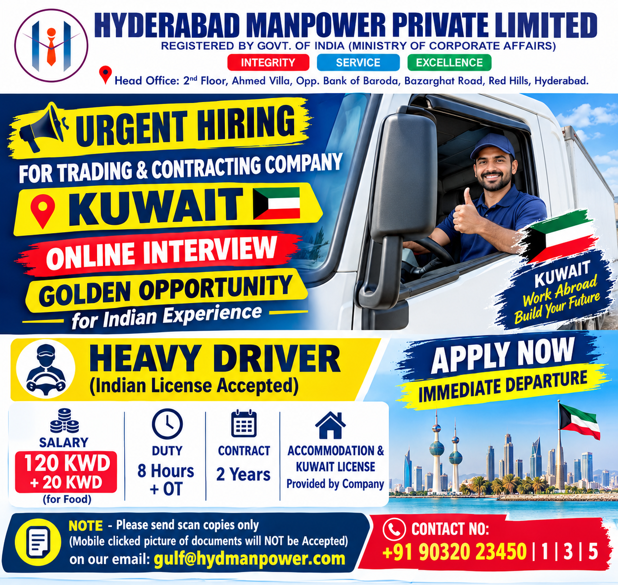 🚨 URGENT HIRING – KUWAIT 🇰🇼