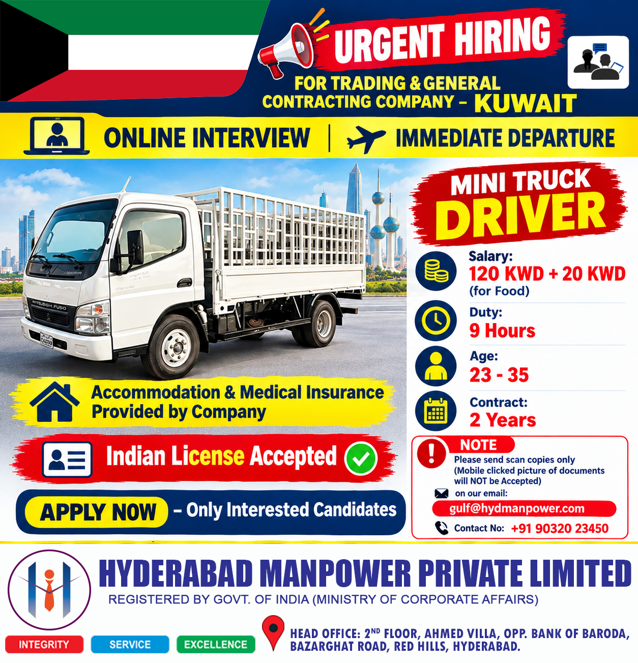 🚨 URGENT HIRING – KUWAIT 🇰🇼