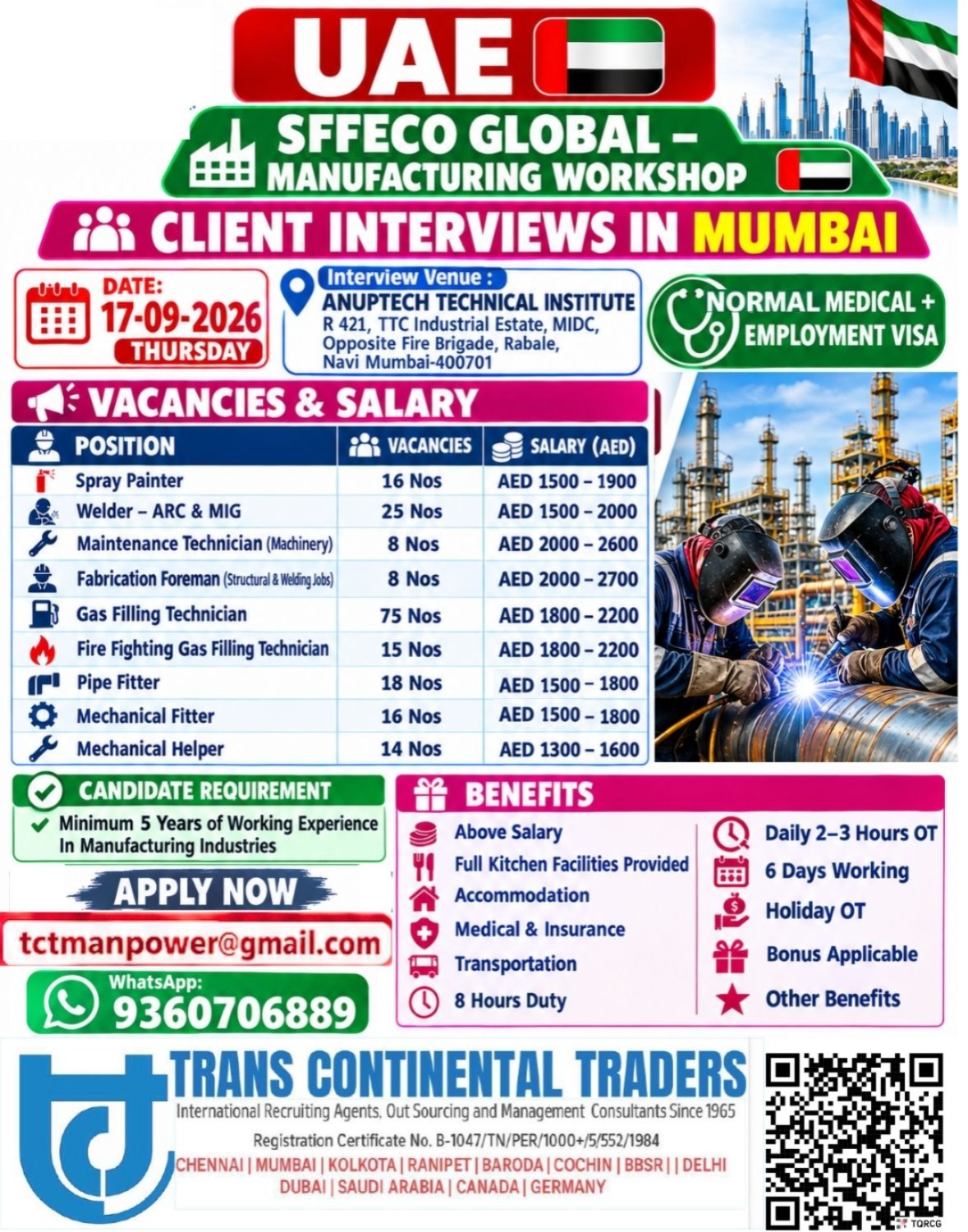 CLIENT INTERVIEWS IN MUMBAI 17-09-2026 ANUPTECH R421 RABALE CALL FOR MORE DETAILS 9791553048