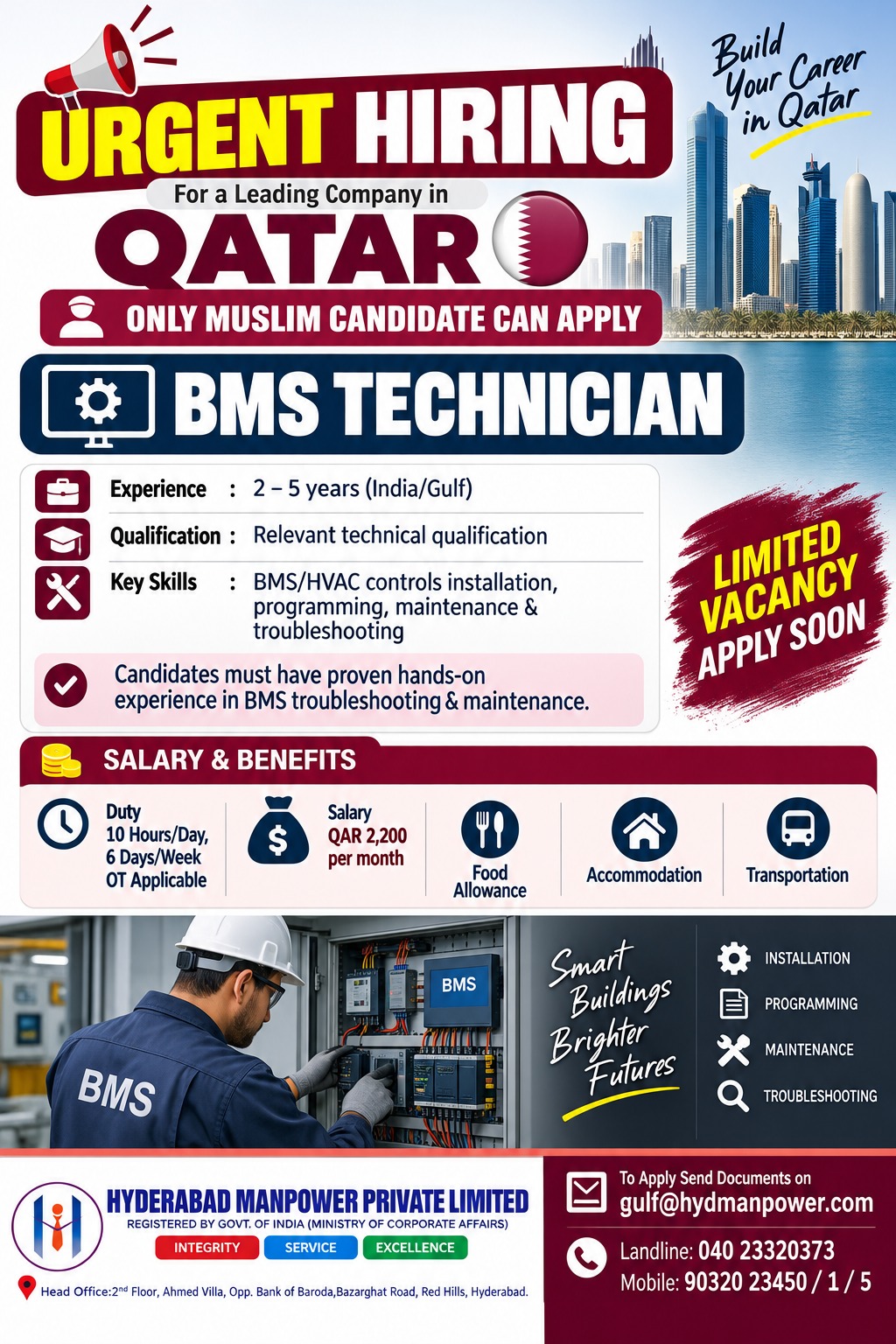 Urgent Hiring for Leading Company – Qatar