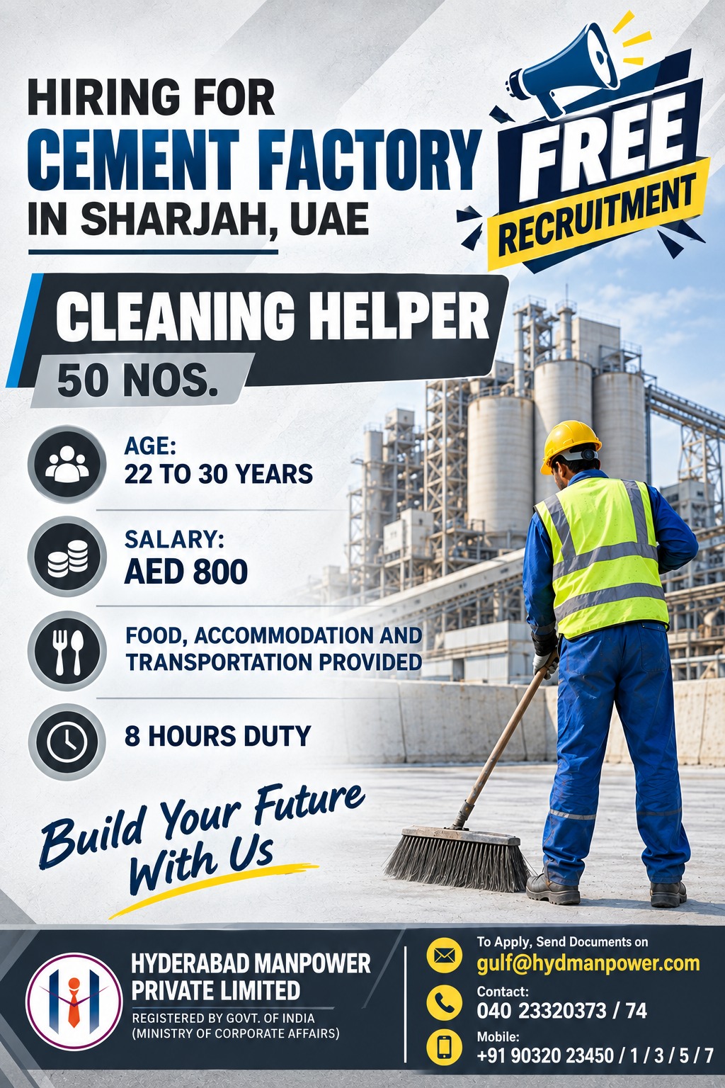 🚨 URGENT HIRING – SHARJAH, UAE! 🇦🇪