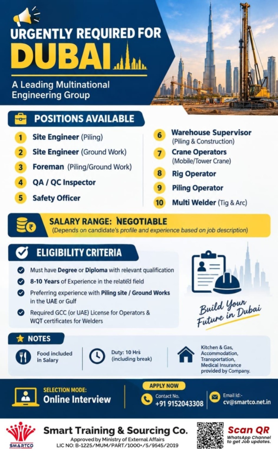 URGENTLY REQUIRED FOR DUBAI