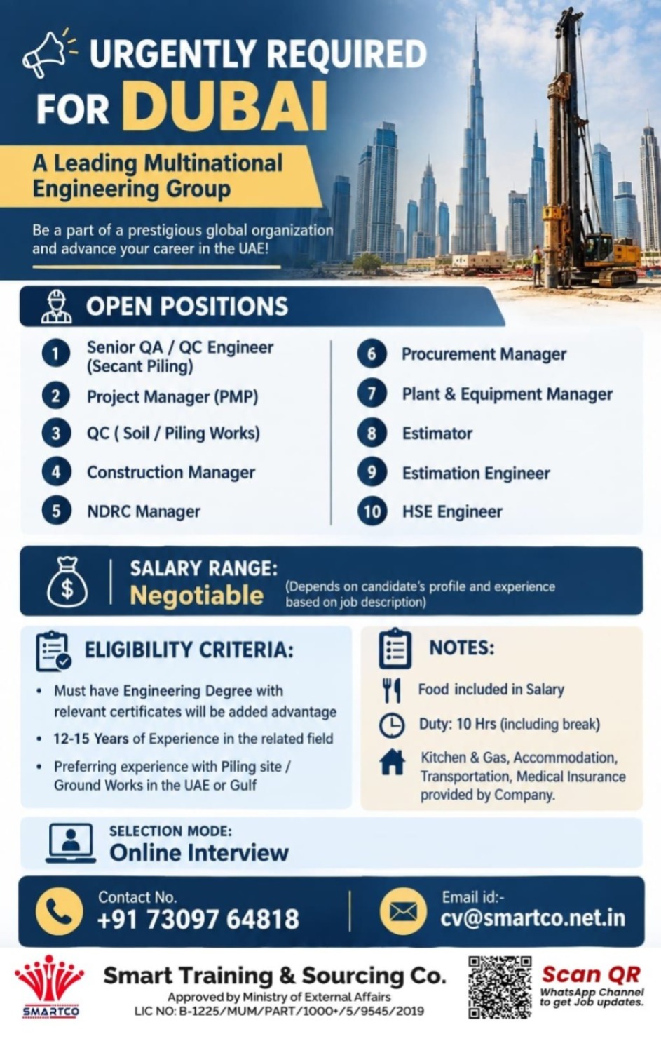 URGENTLY REQUIRED FOR DUBAI