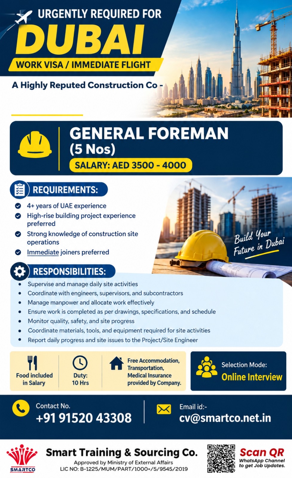 URGENTLY REQUIRED FOR DUBAI