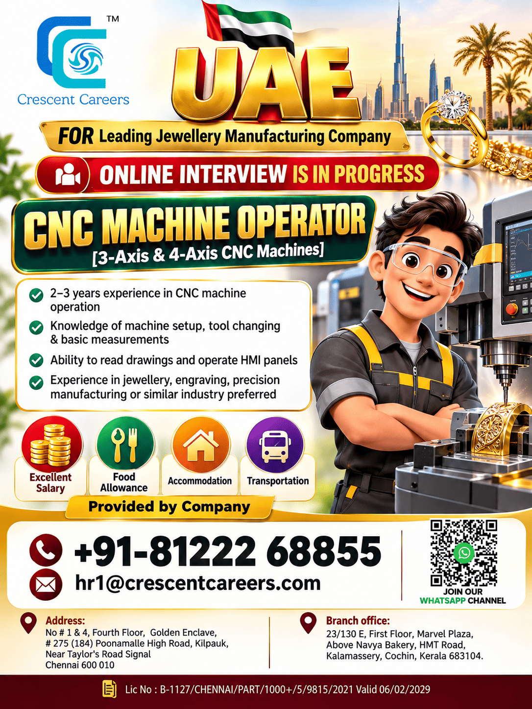 🔥 UAE JOB OPPORTUNITY | CNC MACHINE OPERATOR 🇦🇪