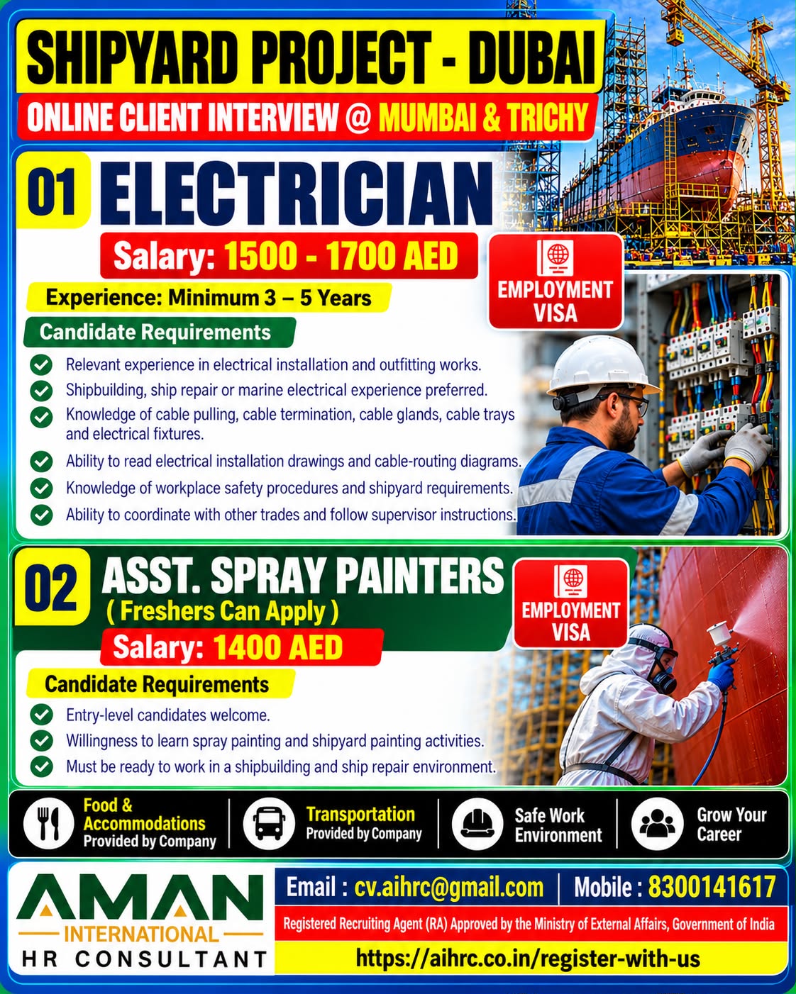 URGENT HIRING – DUBAI SHIPYARD PROJECT