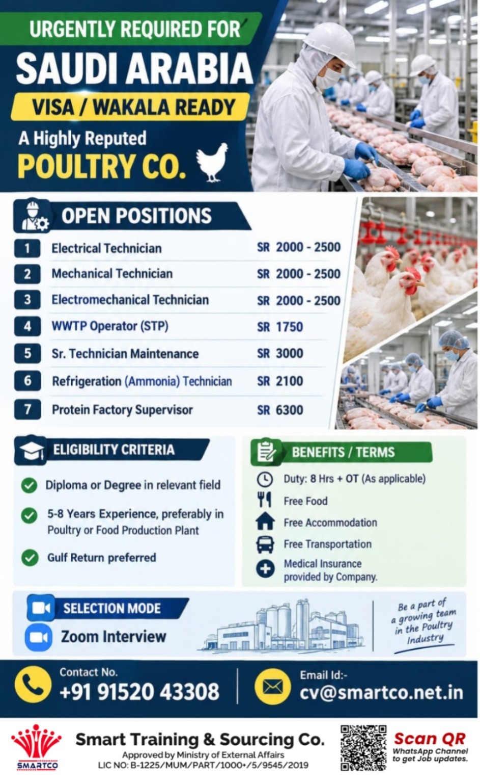 URGENTLY REQUIRED FOR SAUDI ARABIA