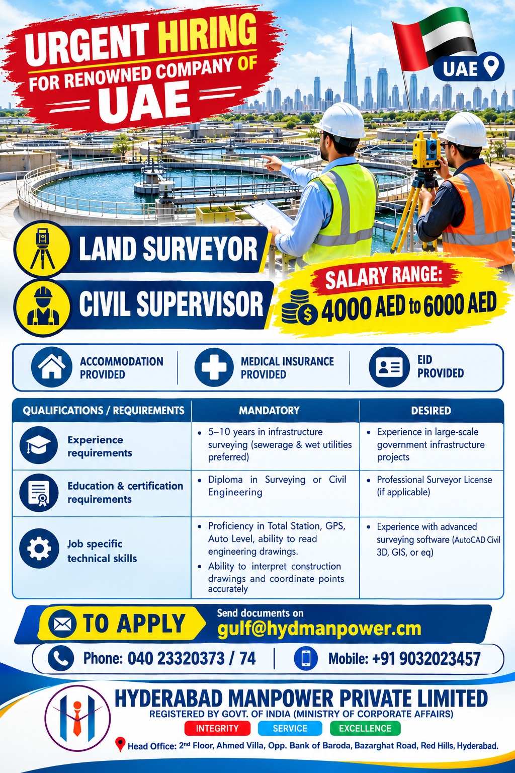 🇦🇪 URGENT HIRING – UAE 🇦🇪