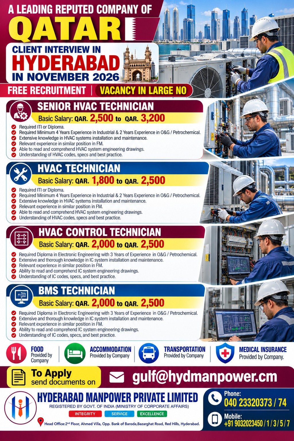 🚨 URGENT HIRING – QATAR 🇶🇦