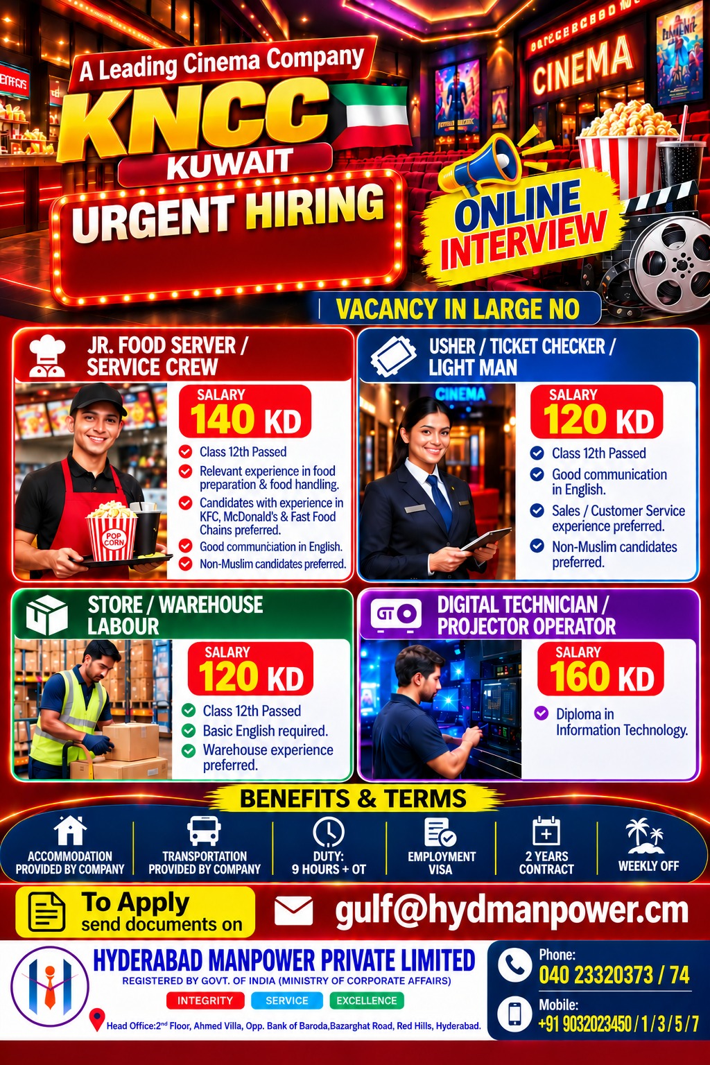 🚨 URGENT HIRING – KUWAIT 🇰🇼