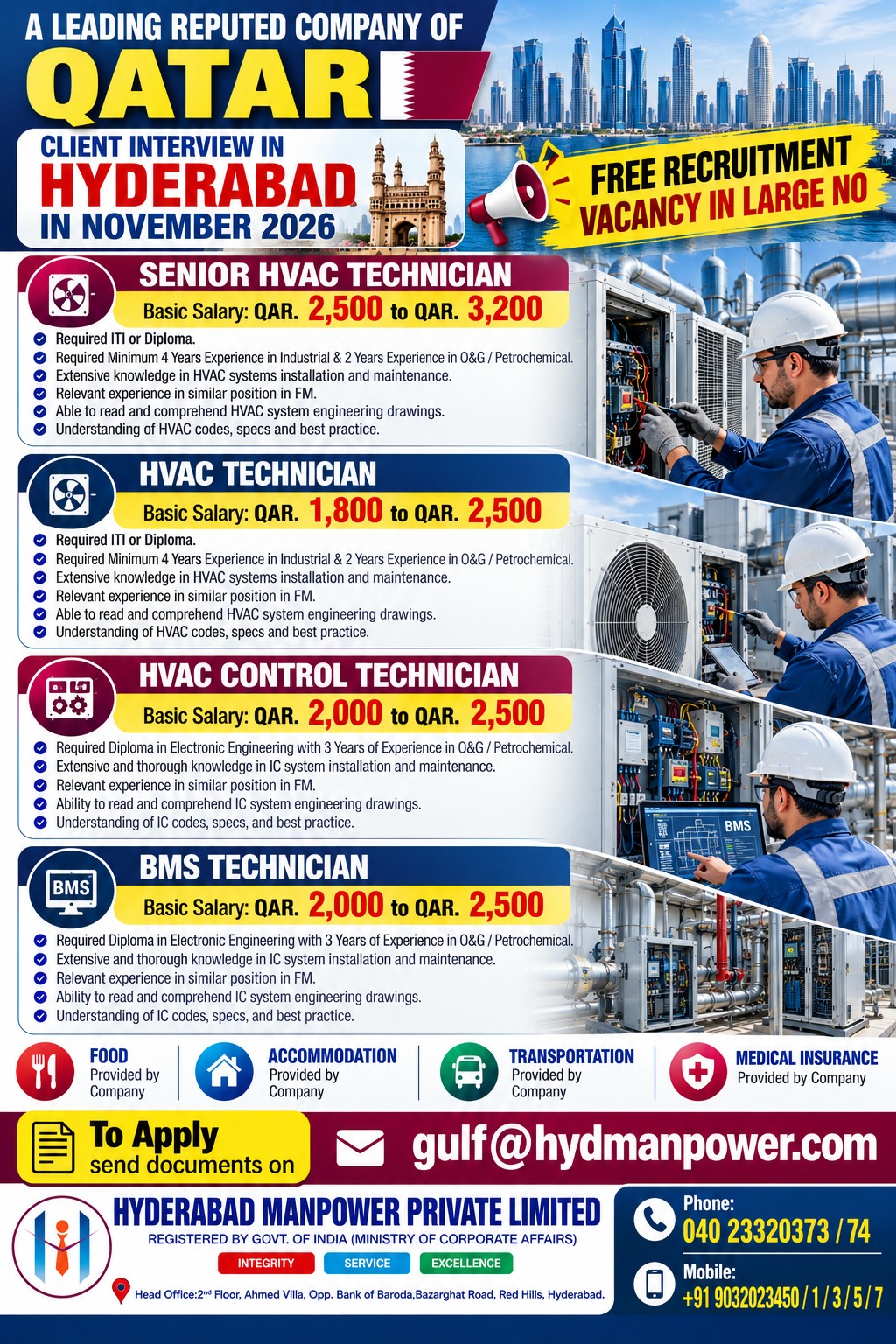 🇶🇦 URGENT HIRING FOR QATAR! 🇶🇦