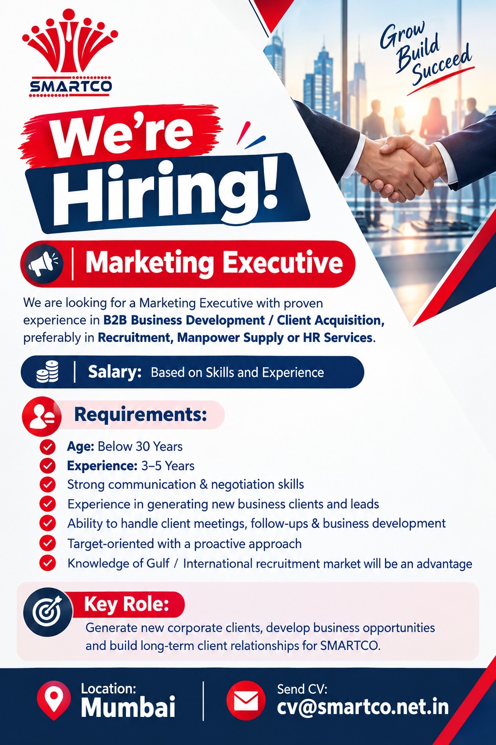 We’re Hiring!  Position: Marketing Executive