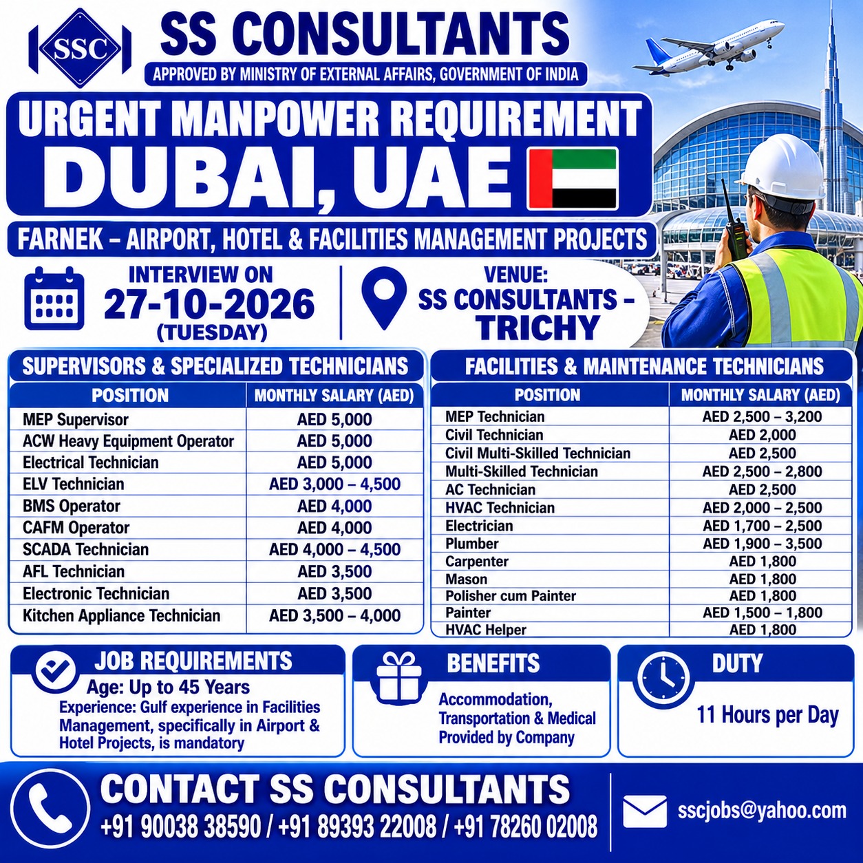 Farnek Dubai Jobs 2026 – Airport & Hotel FM Interview