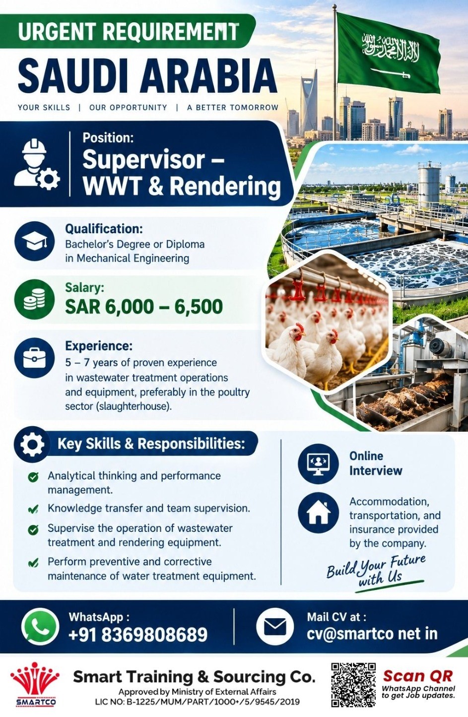 URGENT REQUIREMENT – SAUDI ARABIA