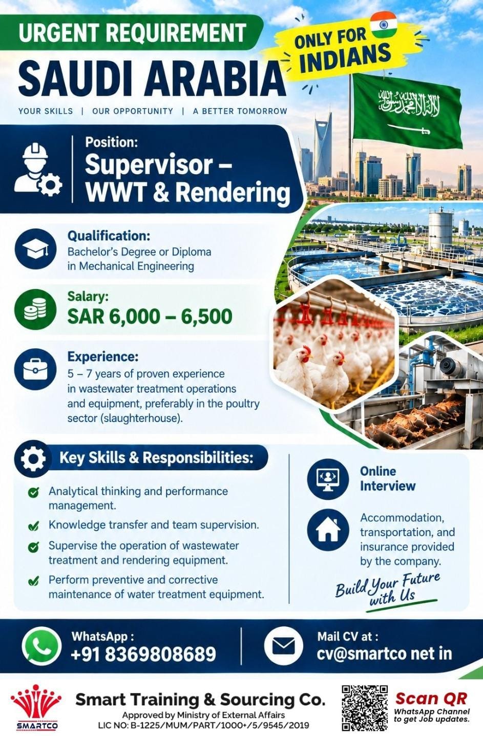 URGENT REQUIREMENT – SAUDI ARABIA